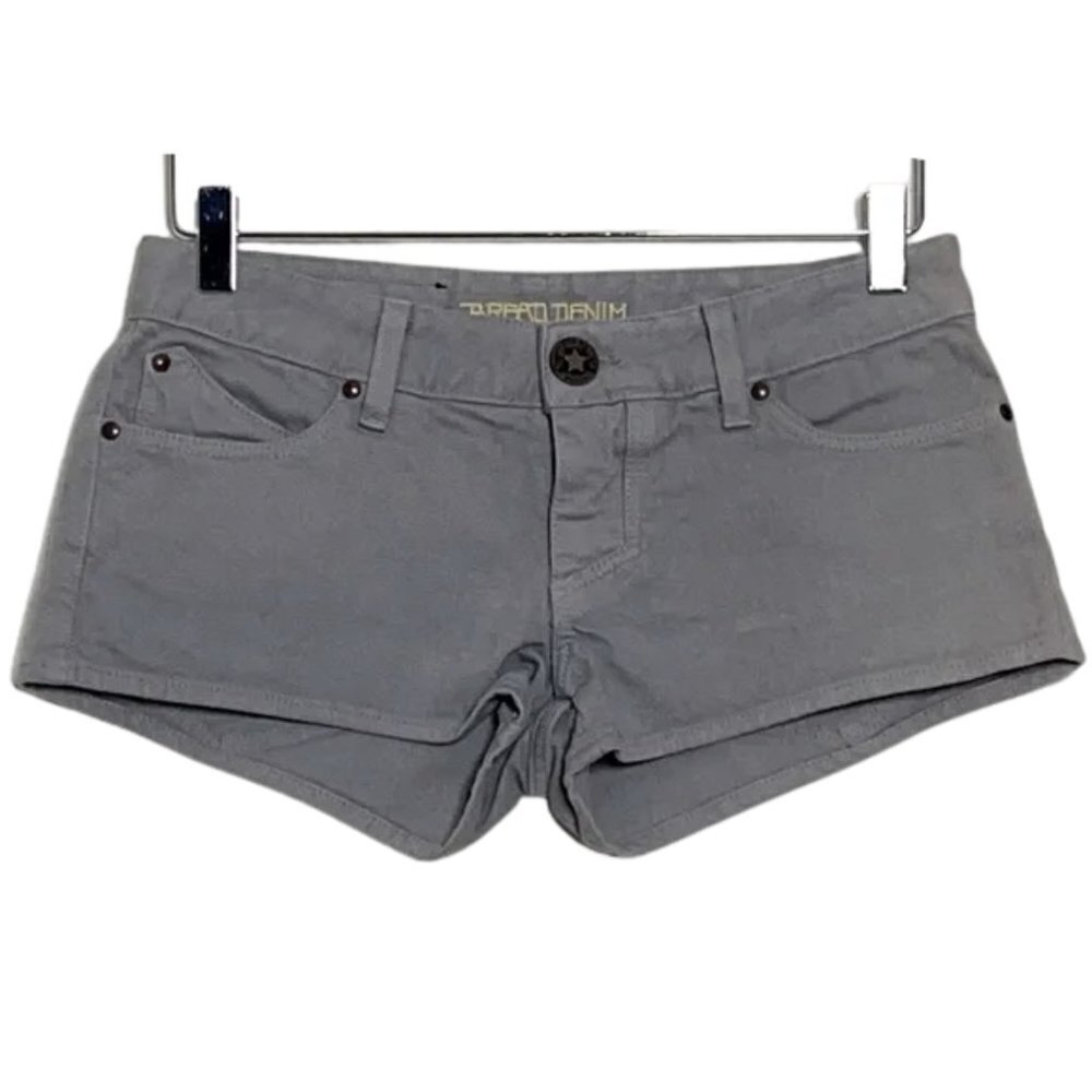 NEW Bread Denim Revolve Gray Jean Shorts w/ Back Pocket Zipper Detail Sz. 28